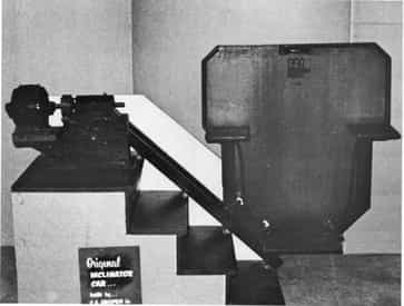 An example of an early stair lift.